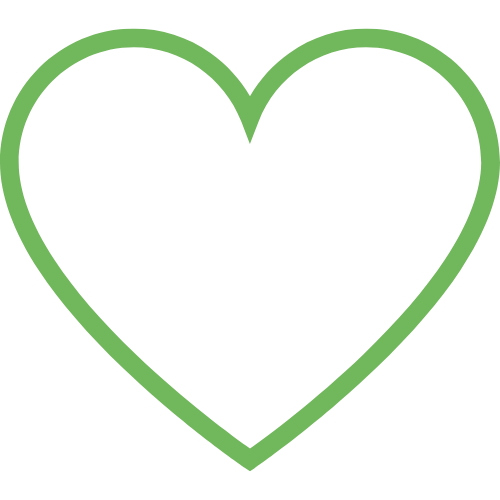 Cartoon outline of a love heart